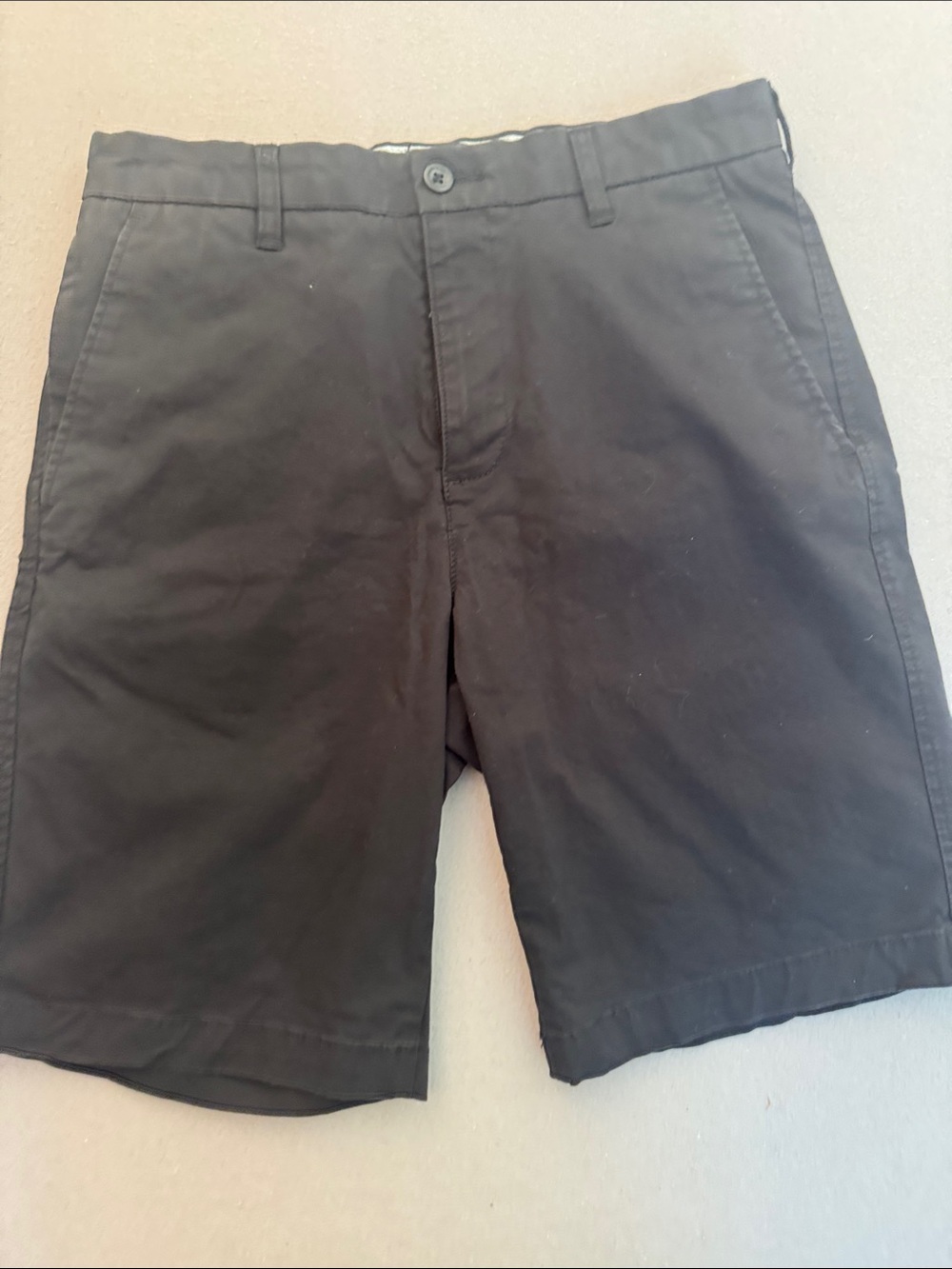 Dockers Black Flat Front Men's Shorts, 30" waist, 9" inseam
